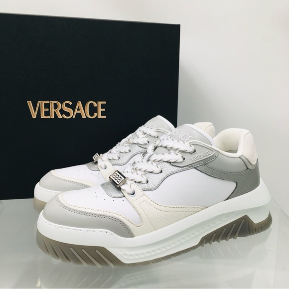 Versace Odissea Leather Low - Top Sneakers Men’s Size US 11 M
